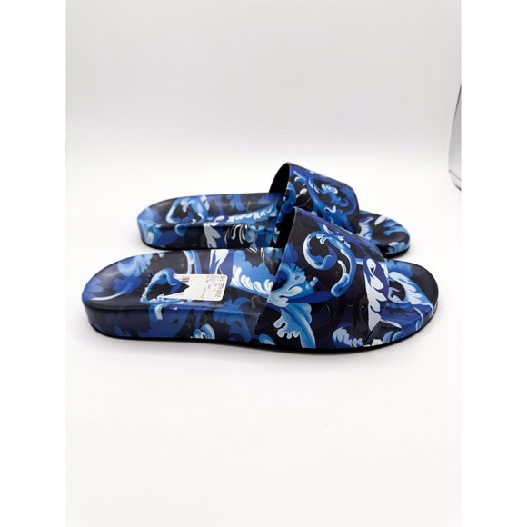 Versace Blue Baroccoflage Slides US 10 / EU 43 - Picture 5 of 11